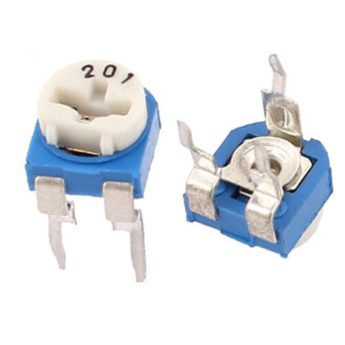 20pcs UKM-065 200 Ohm 3 Terminal Trimmer Potentiometer Adjustable Resistance