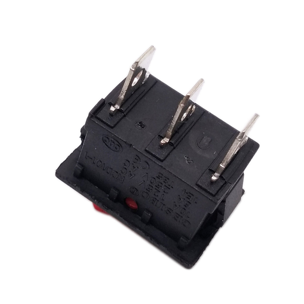 US Stock 20pcs KCD1-102 Mini Rocker Red 10A 3 Pin SPST ON-OFF Switch 15 x 21mm