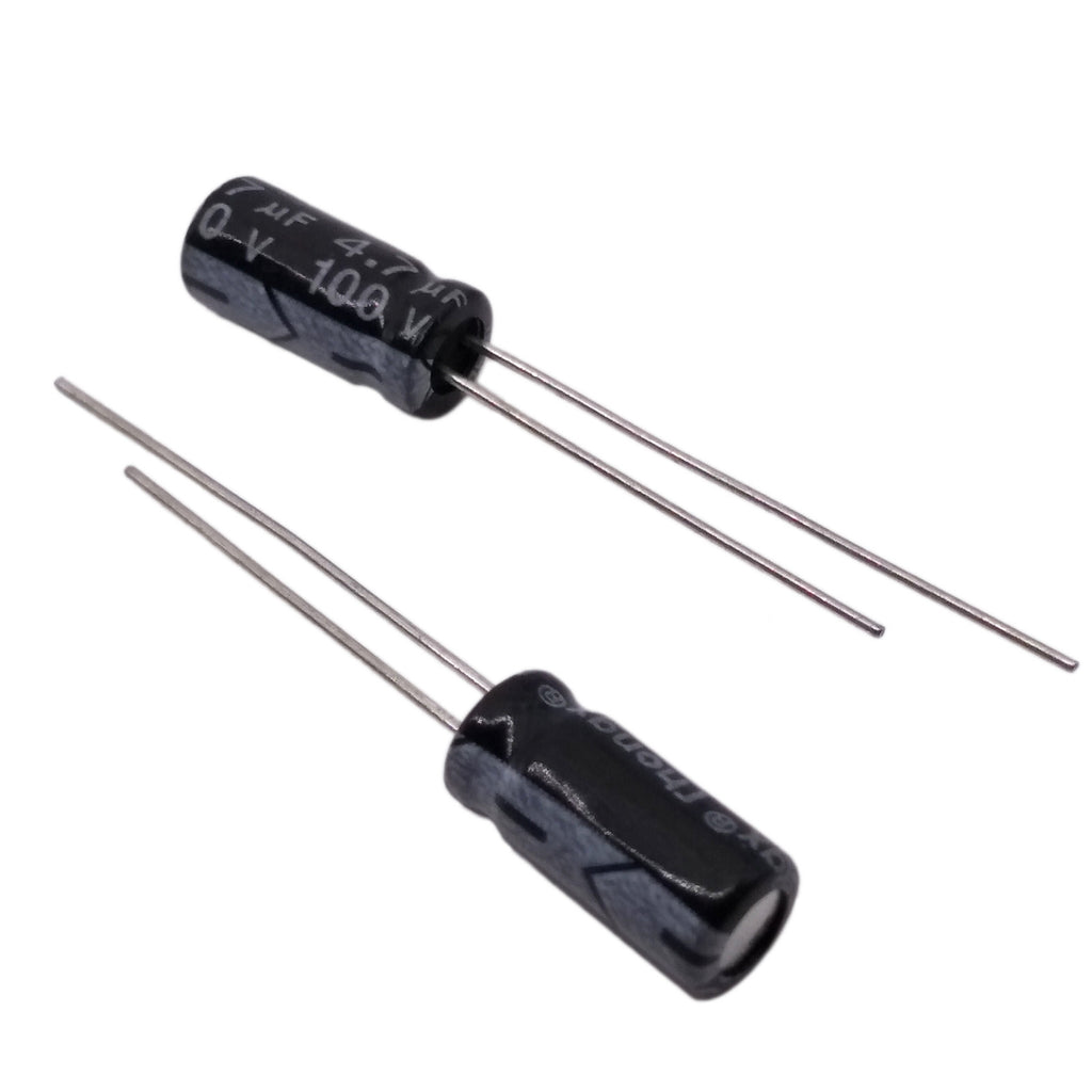 US Stock 50pcs Electrolytic Capacitors 4.7uF 4.7mfd 100V +105℃ Radial 5 x 11mm