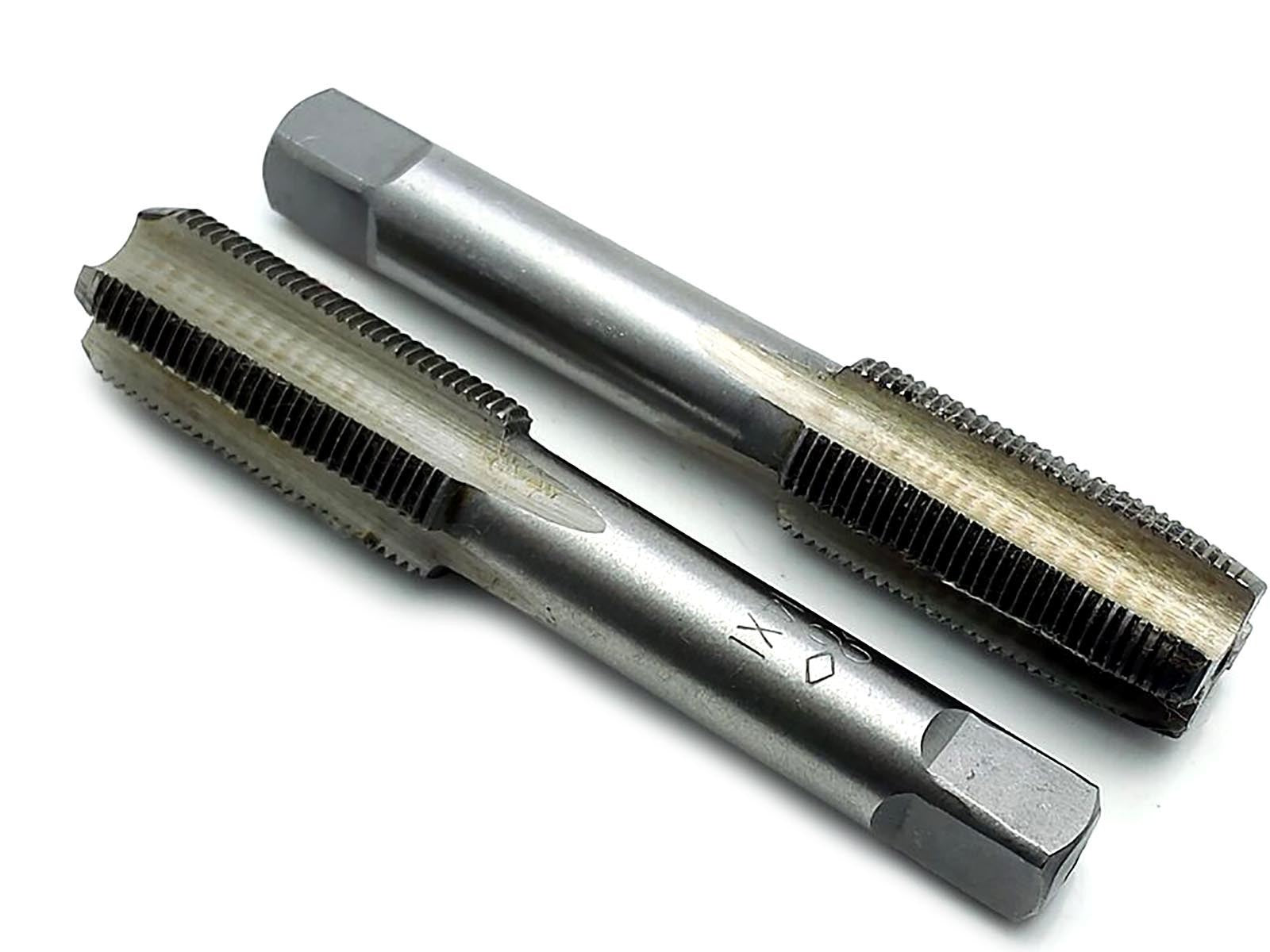 US Stock HSS 14mmx1 Metric Taper and Plug Tap Right Hand Thread M14 x 1mm Pitch