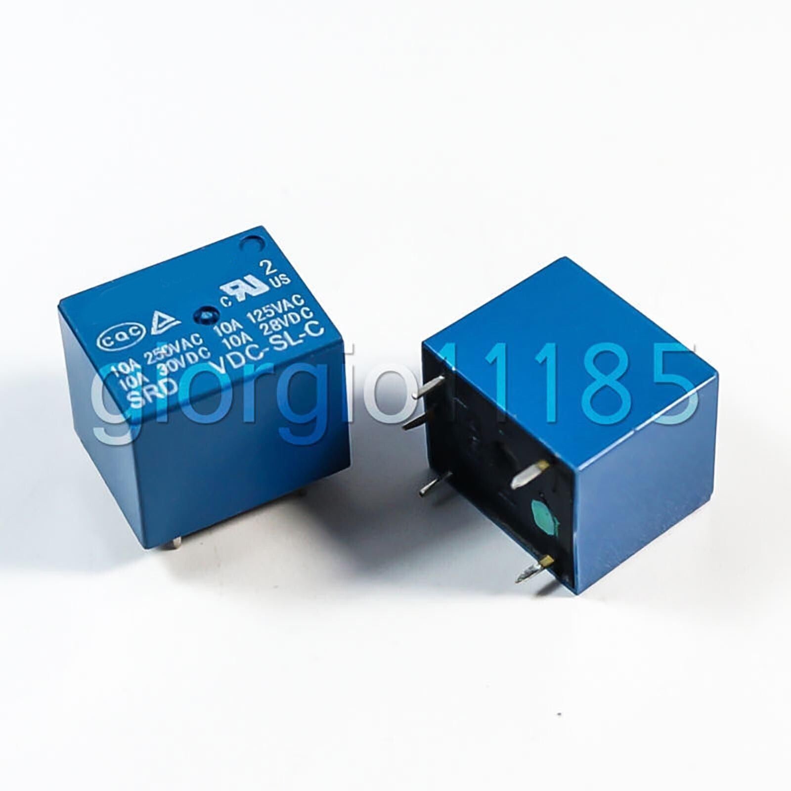 US Stock 10pcs Mini 24V DC Power Relay SRD-24VDC-SL-C PCB Type