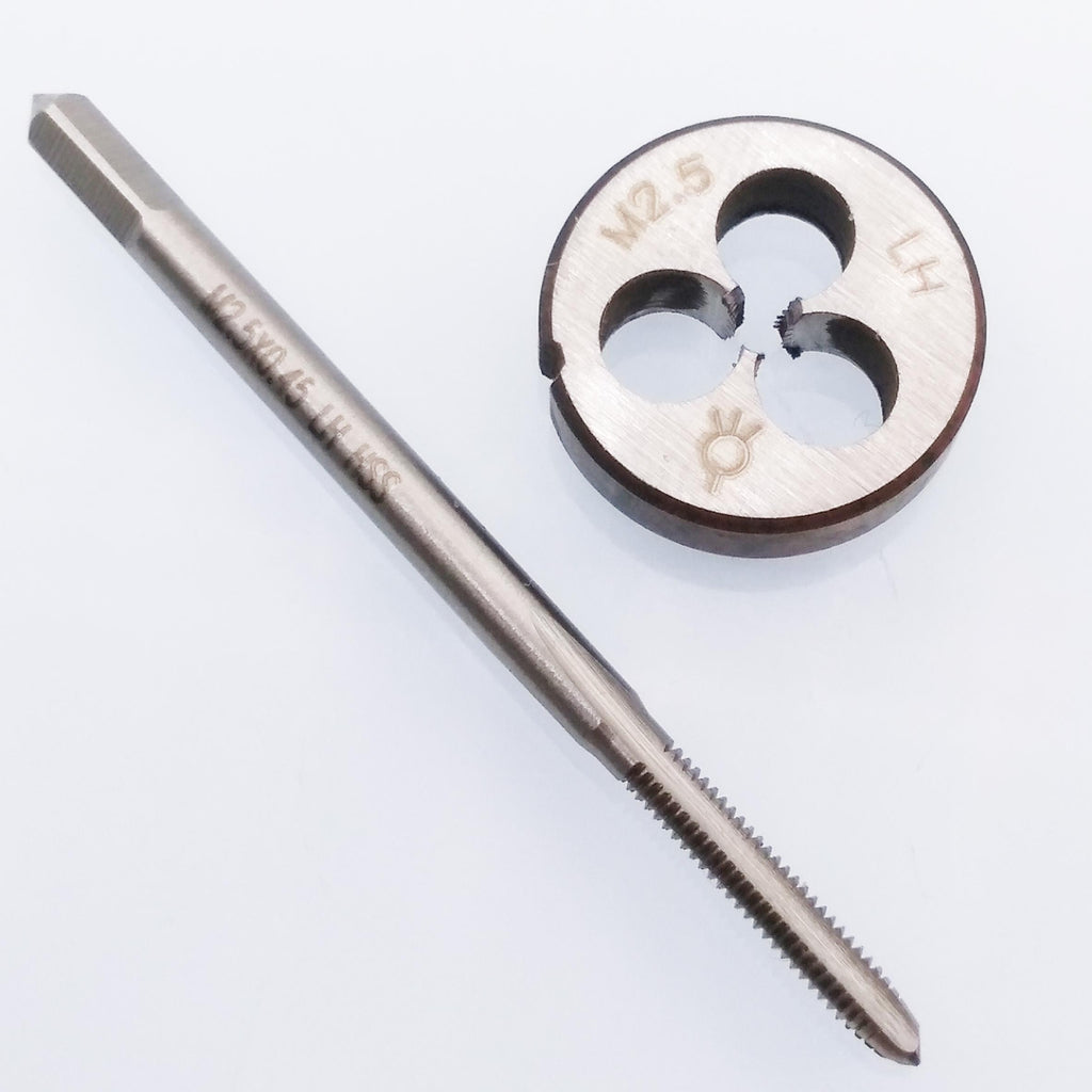 US Stock HSS M2.5 x 0.45mm Tap & M2.5 x 0.45mm Die Metric Thread Left Hand