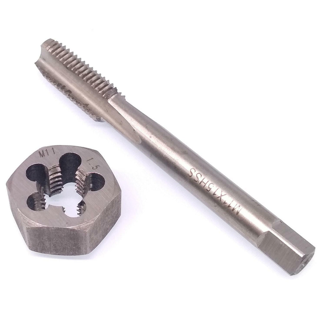 US Stock HSS M11 x 1.5mm Tap & 11x1.5mm Hexagon Die Metric Thread Right Hand Set