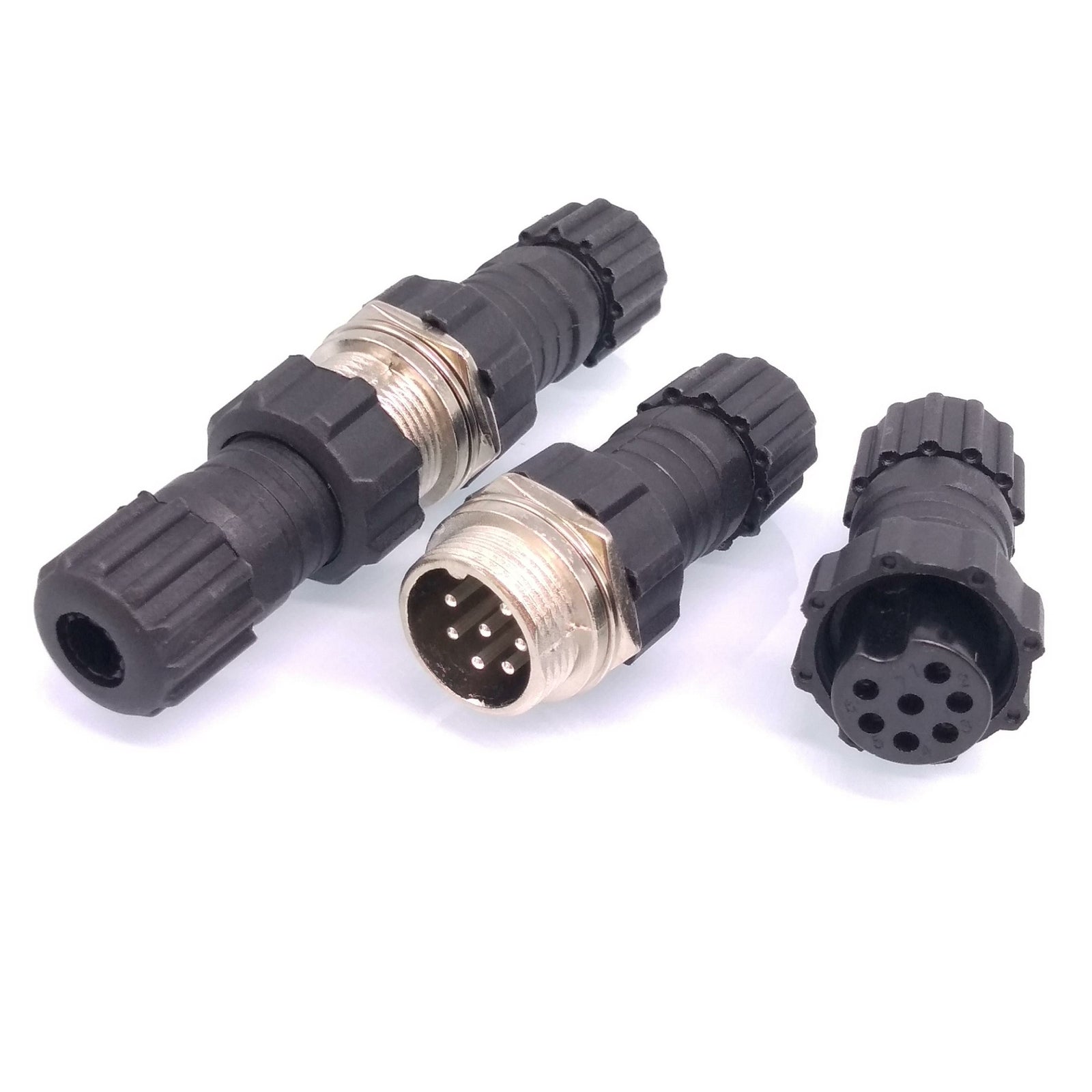2Sets GX16 Waterproof Aviation Connector Plug Socket Sensor 7pin