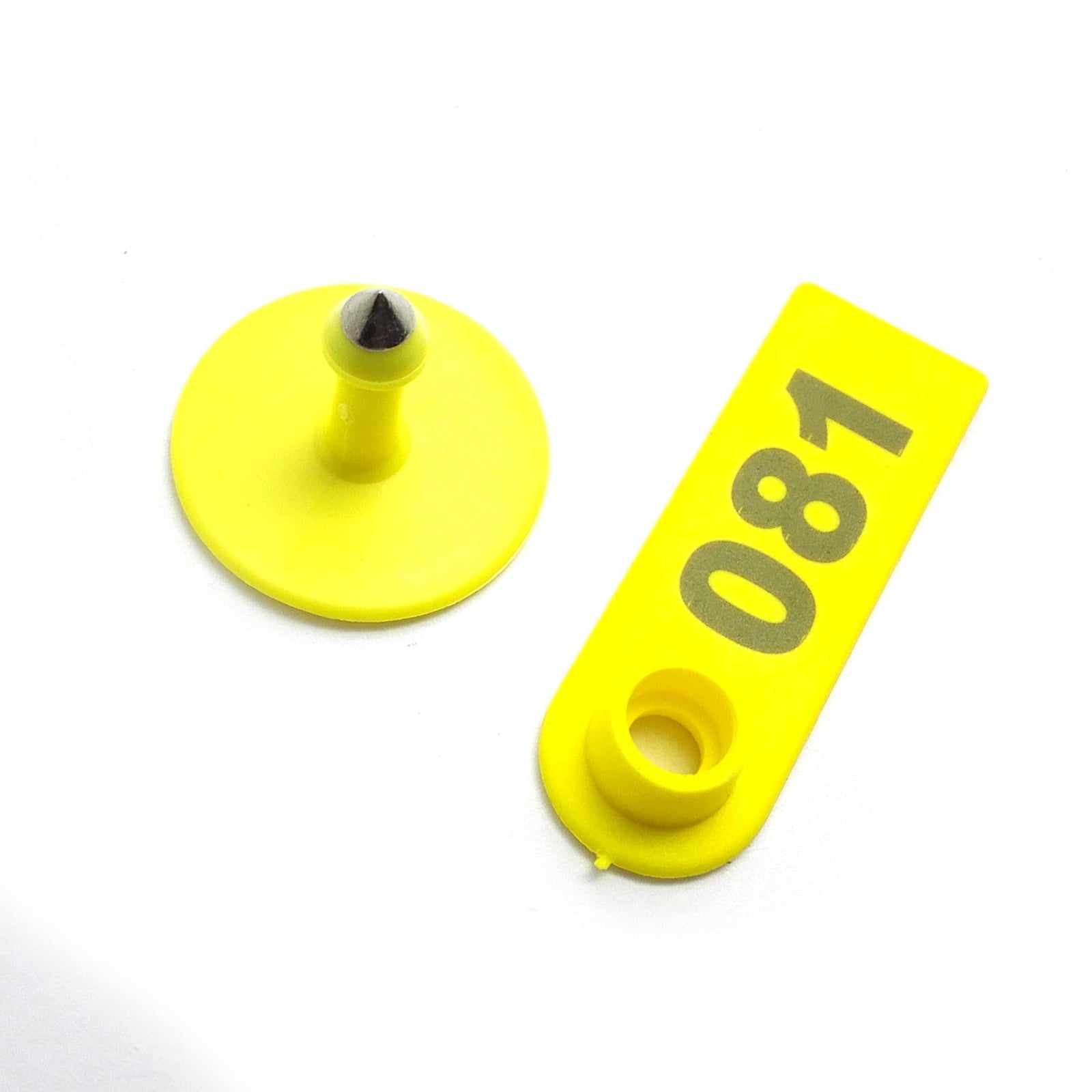 US Stock 100x Yellow 001-100 Number Plastic Livestock Ear Tag For Goat Sheep