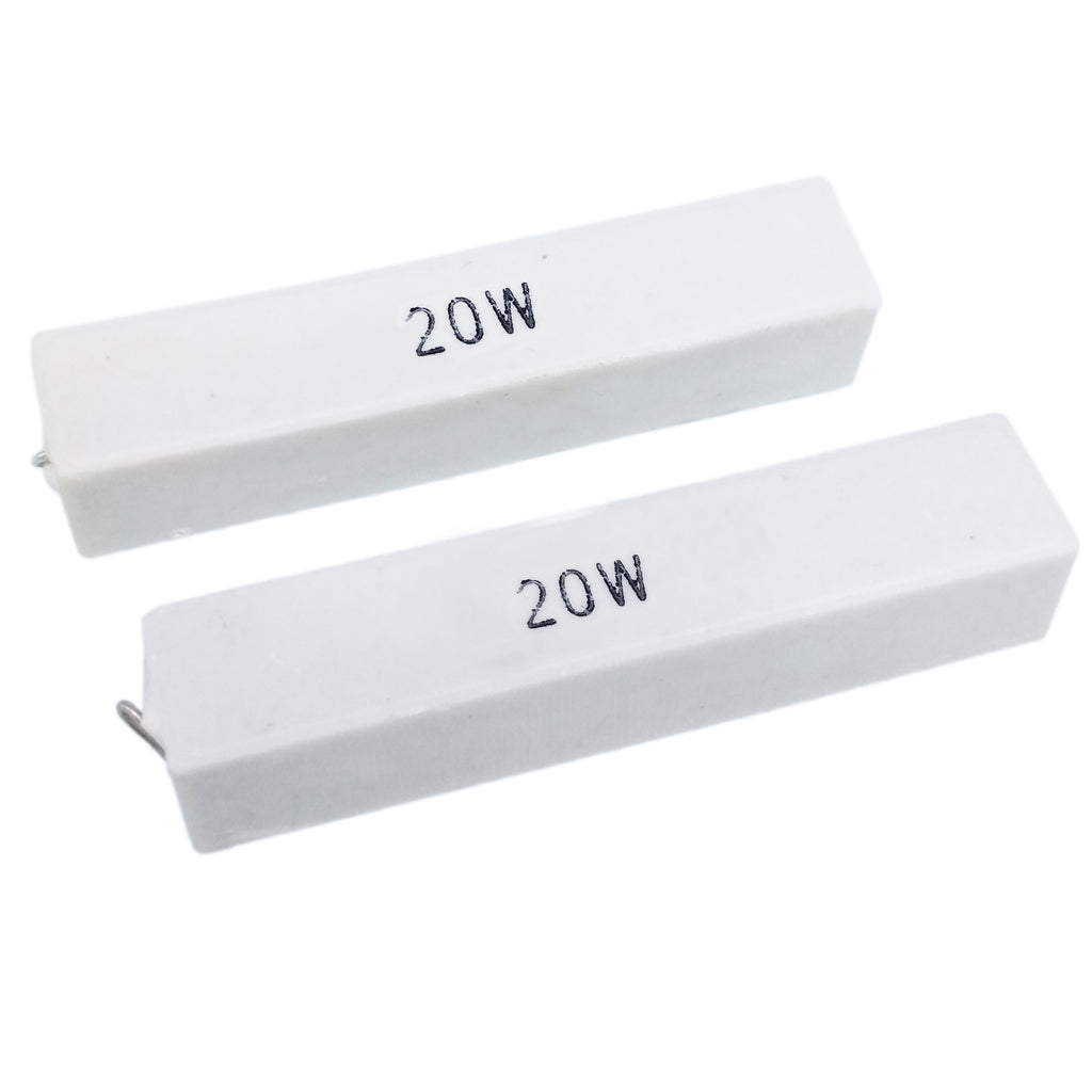 US Stock 2pcs 5 ohm 5RΩJ 20 watt Axial Ceramic Cement Power Resistor 20W