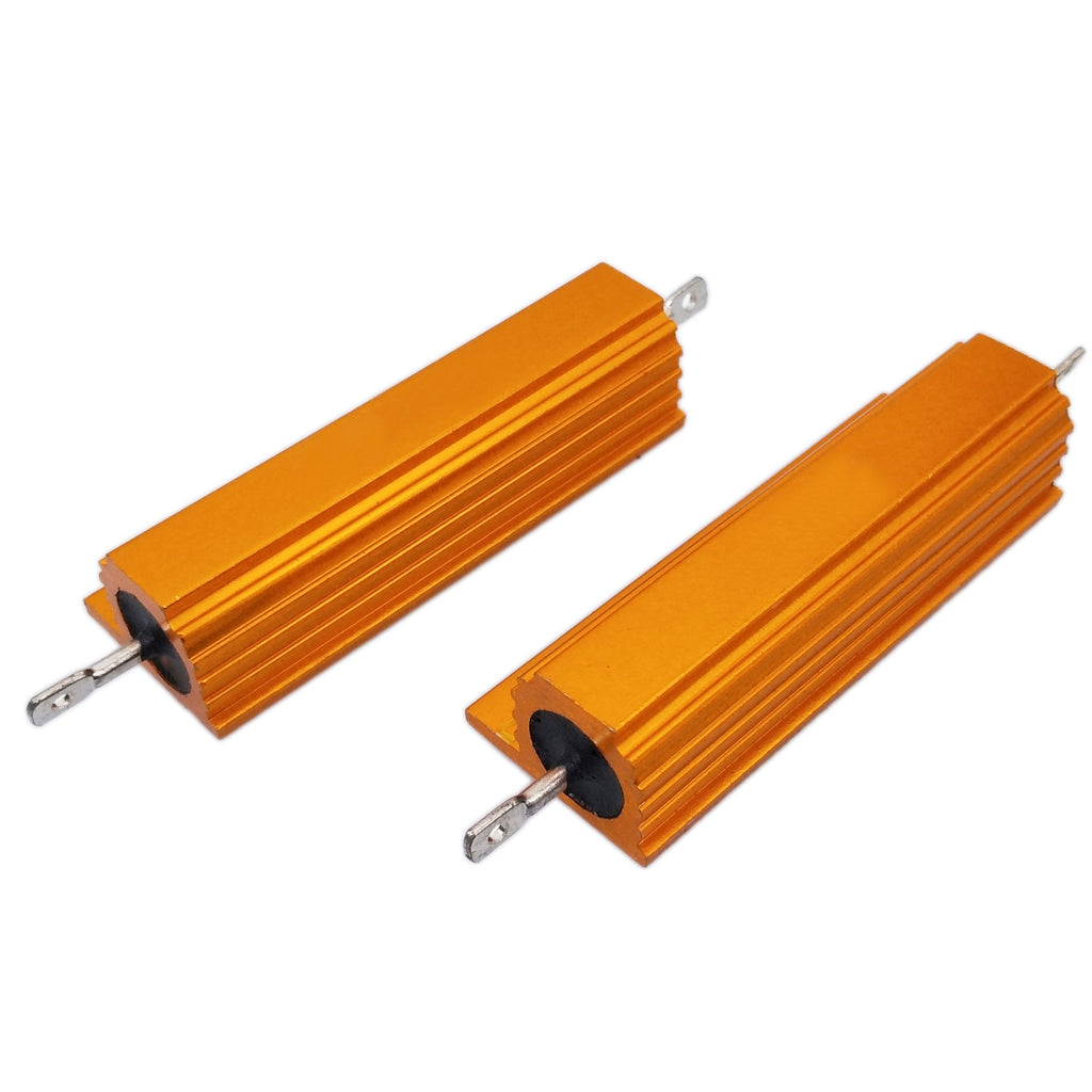 US Stock 2x 100 ohm 100R 100W Watt Aluminum Housed Metal Case Wirewound Resistor