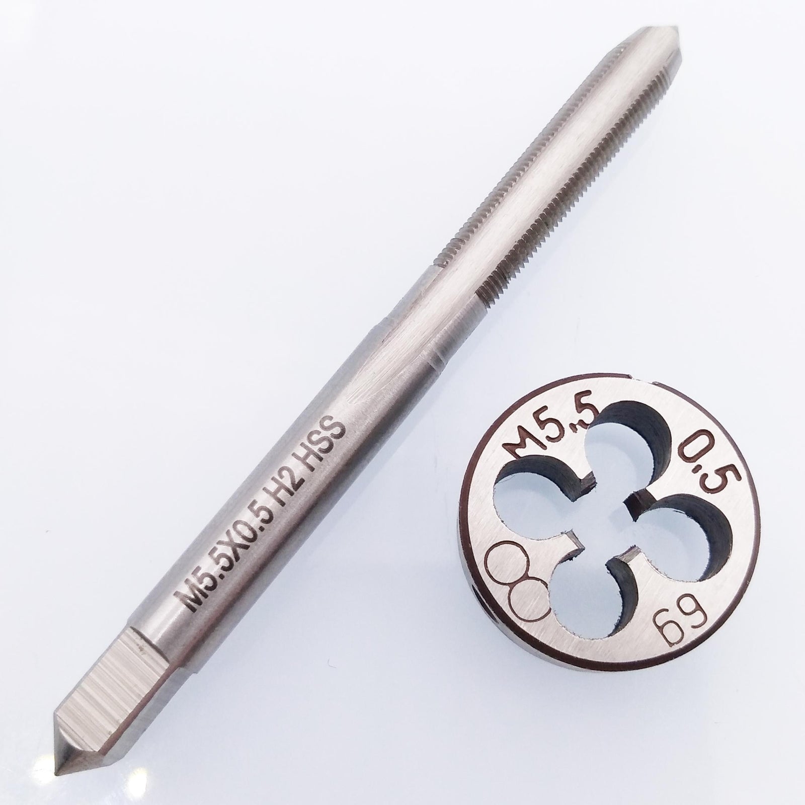 US Stock HSS M5.5 x 0.5mm Tap & M5.5 x 0.5mm Die Metric Thread Right Hand