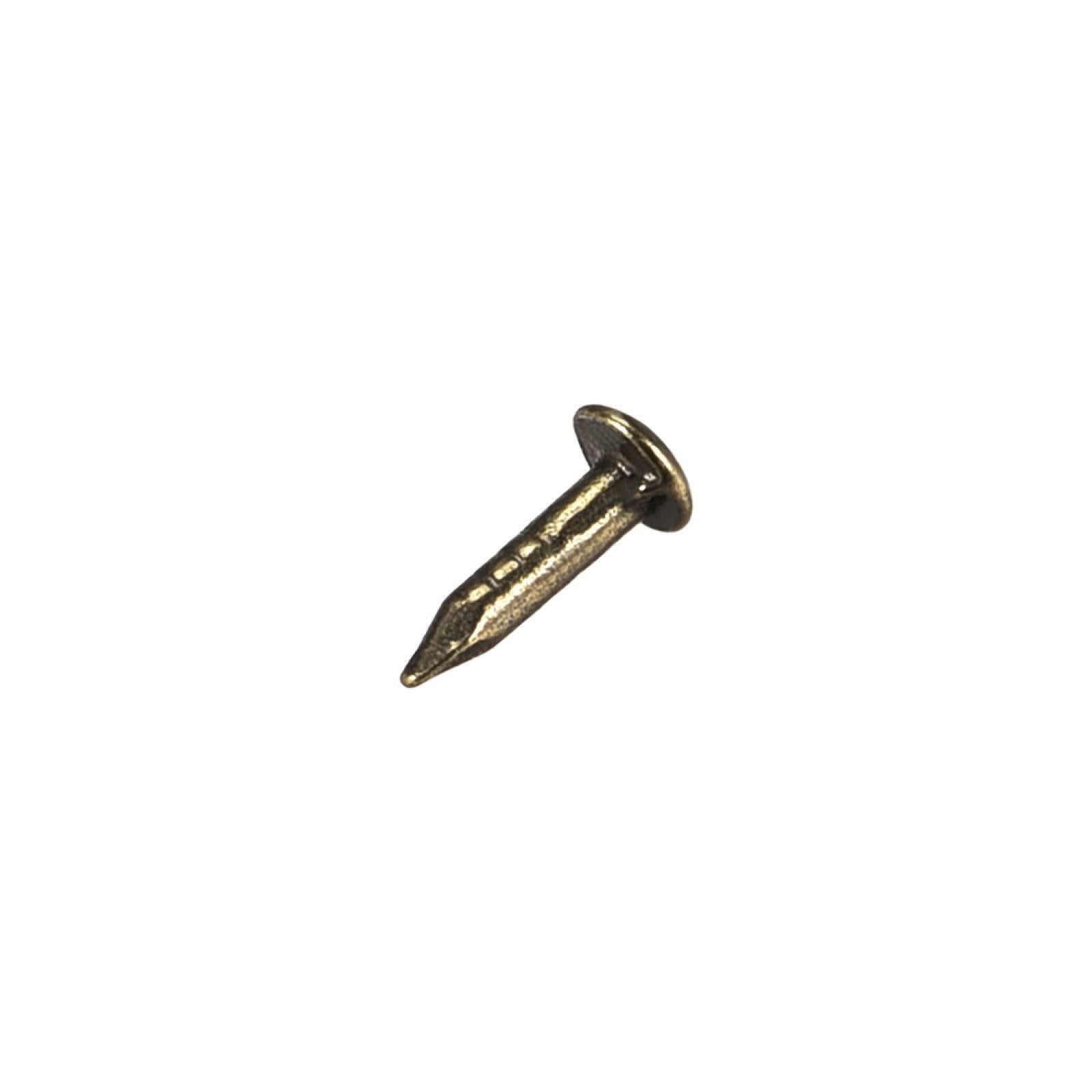 200pcs Tiny Nails 1X6mm for DIY Decorative Household Accessories Bronze Tone