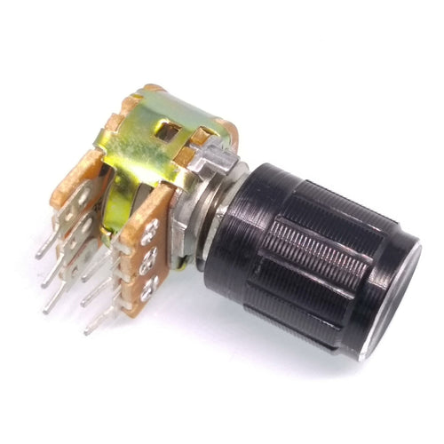 10 Units 2K B2K OHM Linear Taper Rotary Dual Potentiometer POT Black Knob