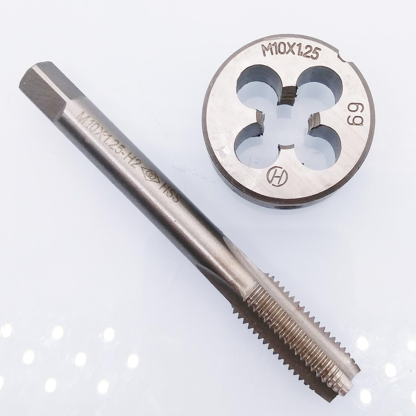 US Stock HSS M10 x 1.25mm Tap & M10 x 1.25mm Die Metric Thread Right Hand