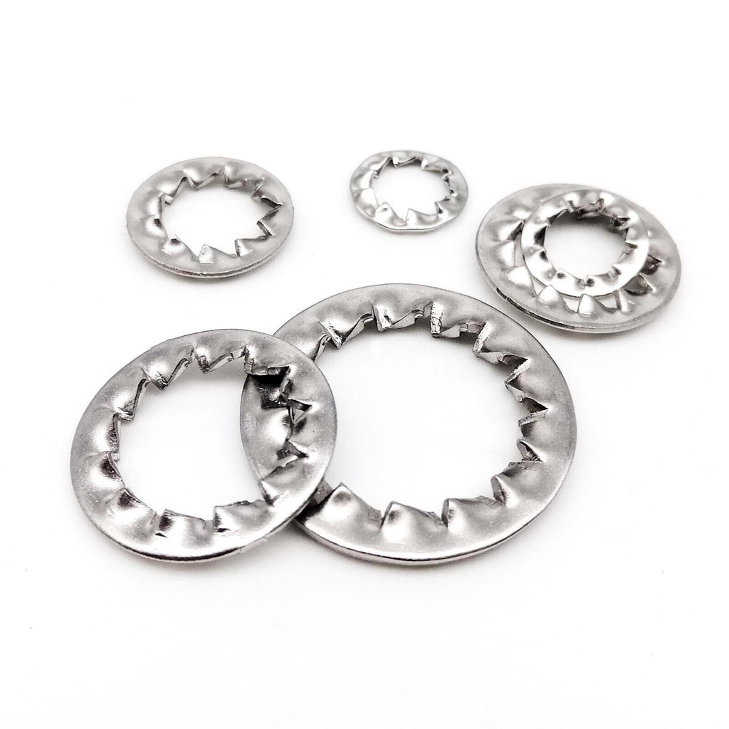 500pcs Mix M3-M8 External Internal Toothed Serrated Lock Washer Gasket Kit Set