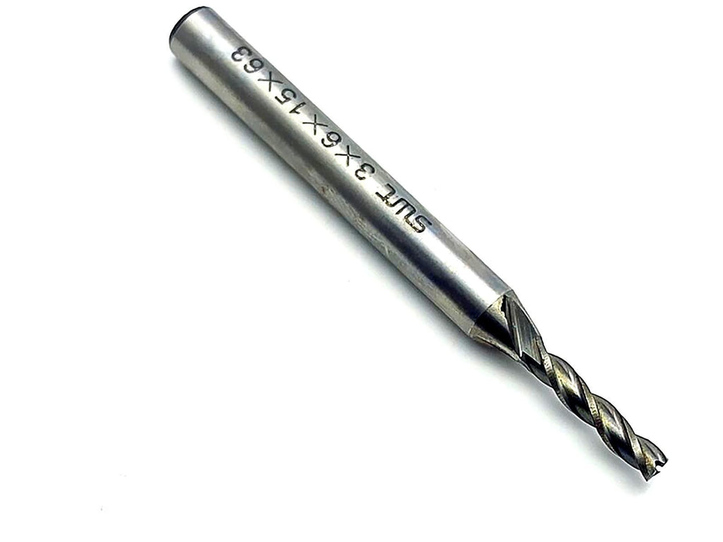 US Stock 3x Extra Long 3mm Three 3 Flute HSS & Aluminium End Mill Cutter CNC Bit