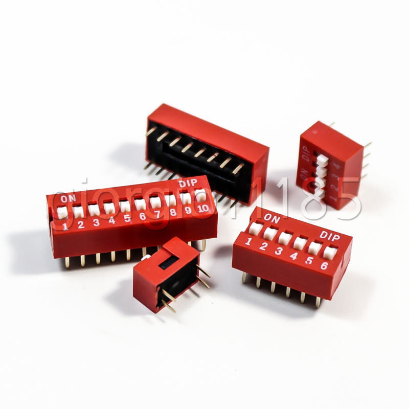50x 2, 4, 6, 8,10 Bit Position Way DIP Switch 2.54mm Pitch Assorted