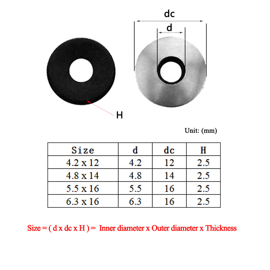 AU Stock 200pcs SS Washers EPDM Rubber Sealing for Roofing Screws M4.2 x 12