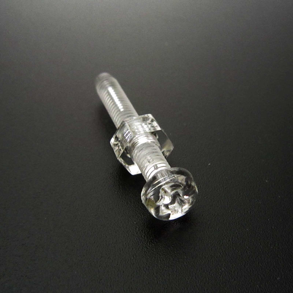 50sets Acrylic Plastic Nylon M3 x0.5mm x4mm Round Phillips Head Screw Bolt + Nut
