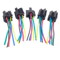 US Stock 5 pcs 5 Pin Cable Relay Socket Harness Connector DC 12V for Car