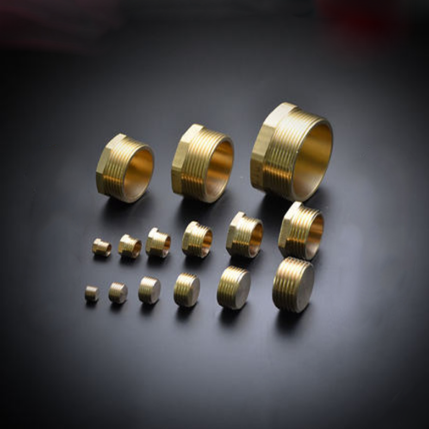 5pcs Brass Blanking Plug Pipe End Cap 1/4" BSP Male Thread