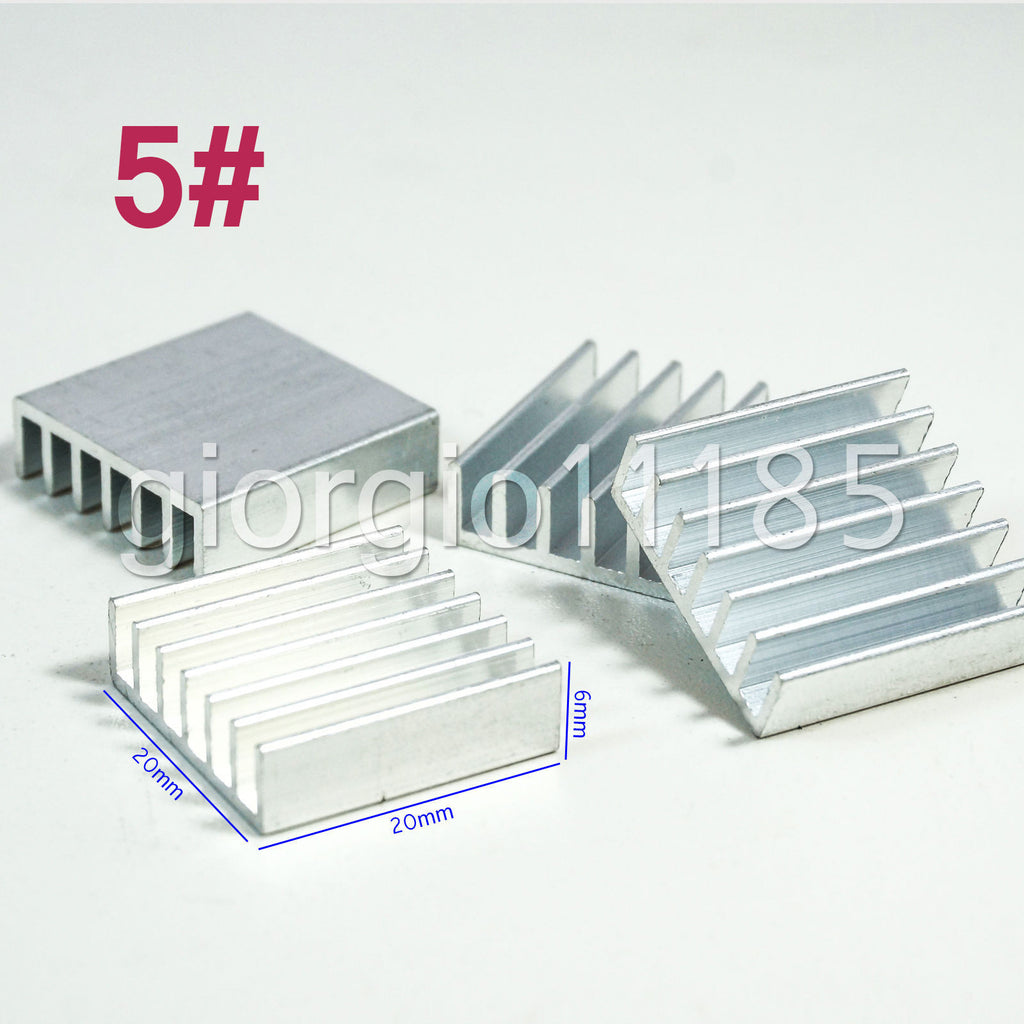 AU Stock 10pcs 20 x 20 x 6mm Heat Sink Cooling Aluminum Heatsink CPU IC LED