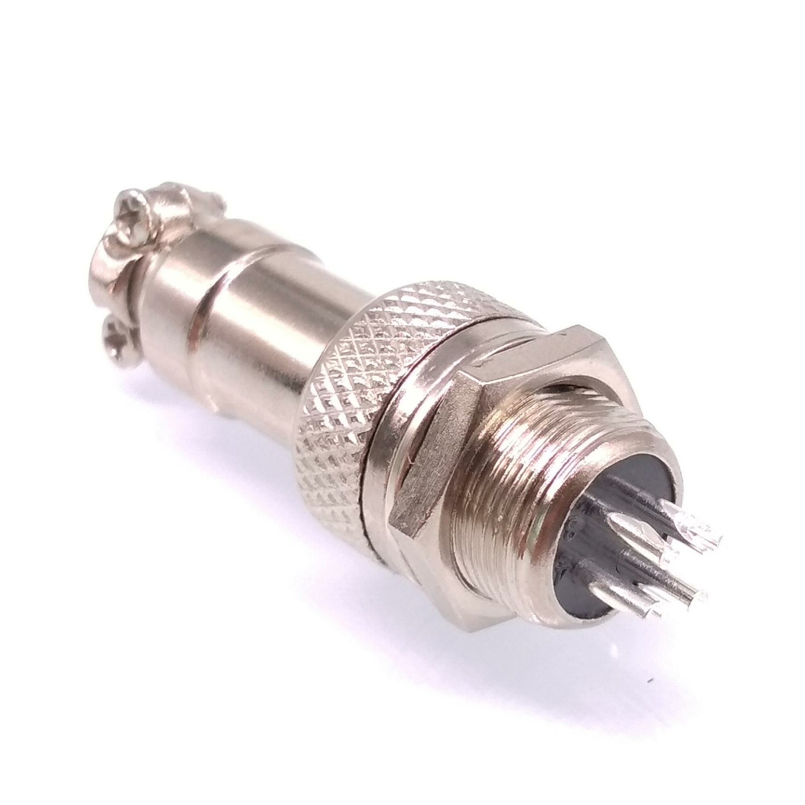 5Sets GX12 4Pin 12mm Panel Mounting Metal Aviation Connector Plug + Socket