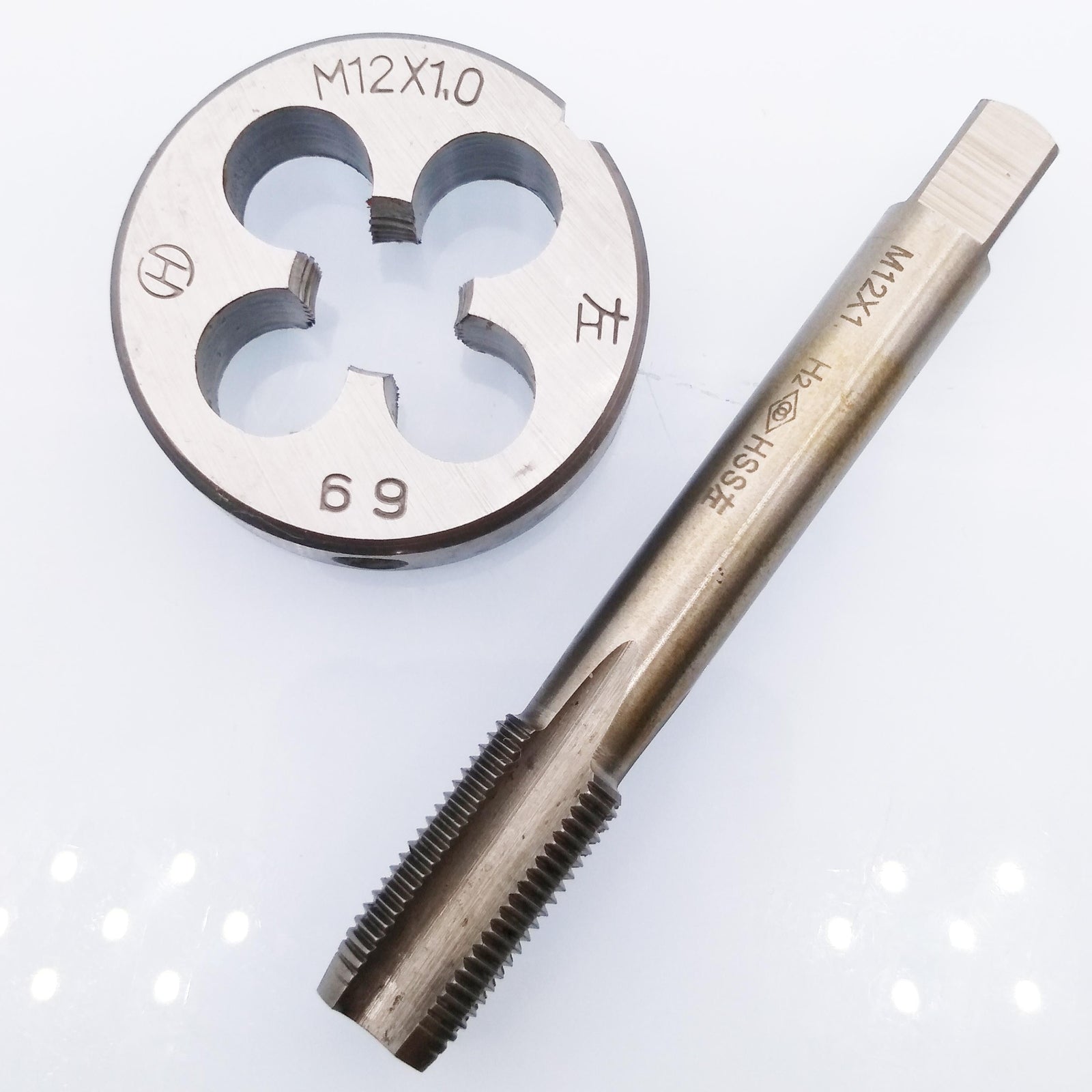 US Stock HSS M12 x 1mm Tap & M12 x 1.0mm Die Metric Thread Left Hand