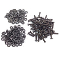 500pcs M3 x 12mm Flat Head Black Screws with Nuts Washers