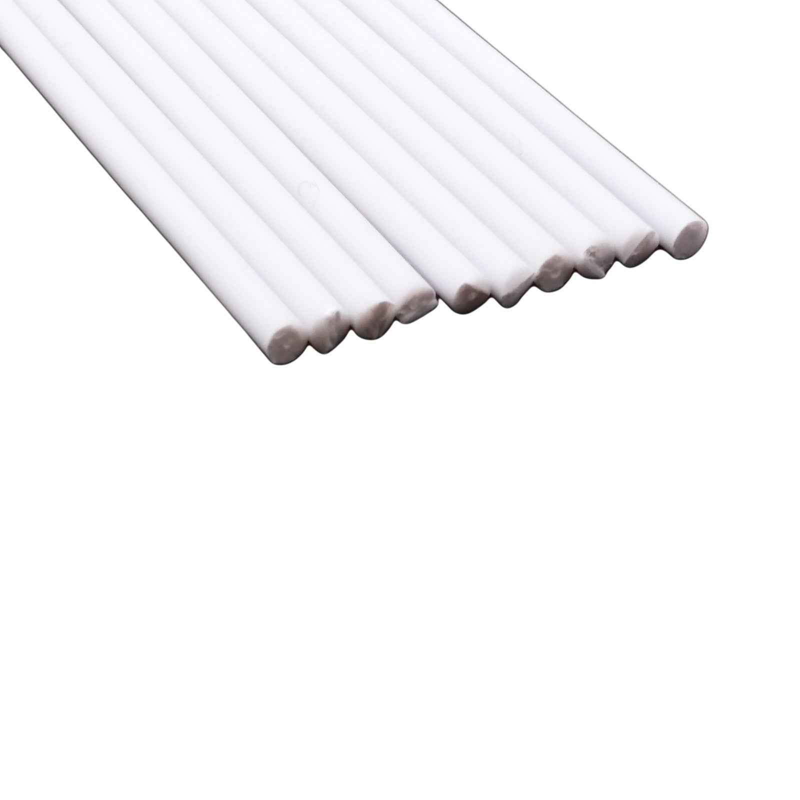 US Stock 10x ABS Styrene Plastic Round Bar Rod Dia 3mm ±10% 9.8" 250mm White