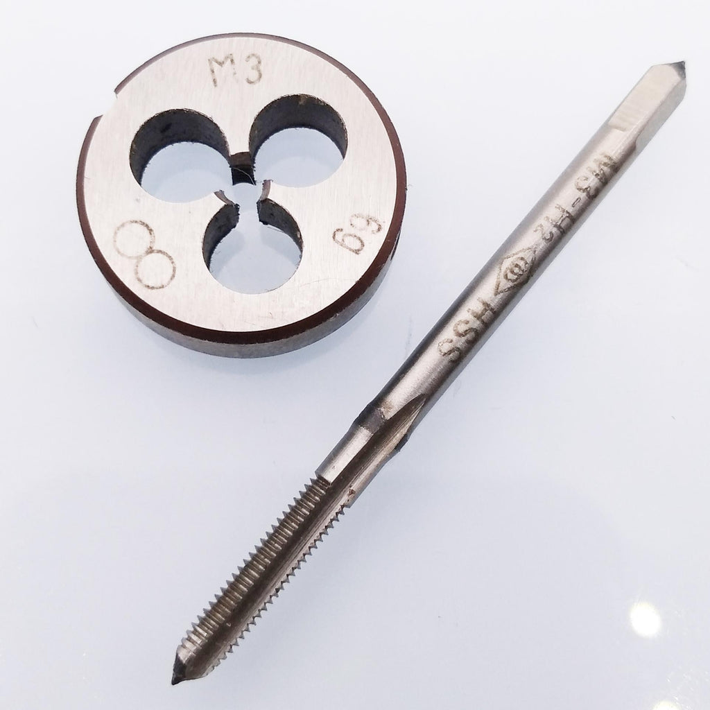 US Stock HSS M3 x 0.5mm Tap & M3 x 0.5mm Die Metric Thread Right Hand
