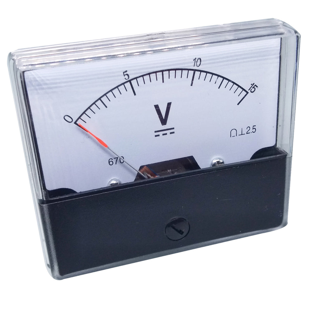 US Stock Analog Panel Volt Voltage Meter Voltmeter Gauge DH-670 0-15V DC