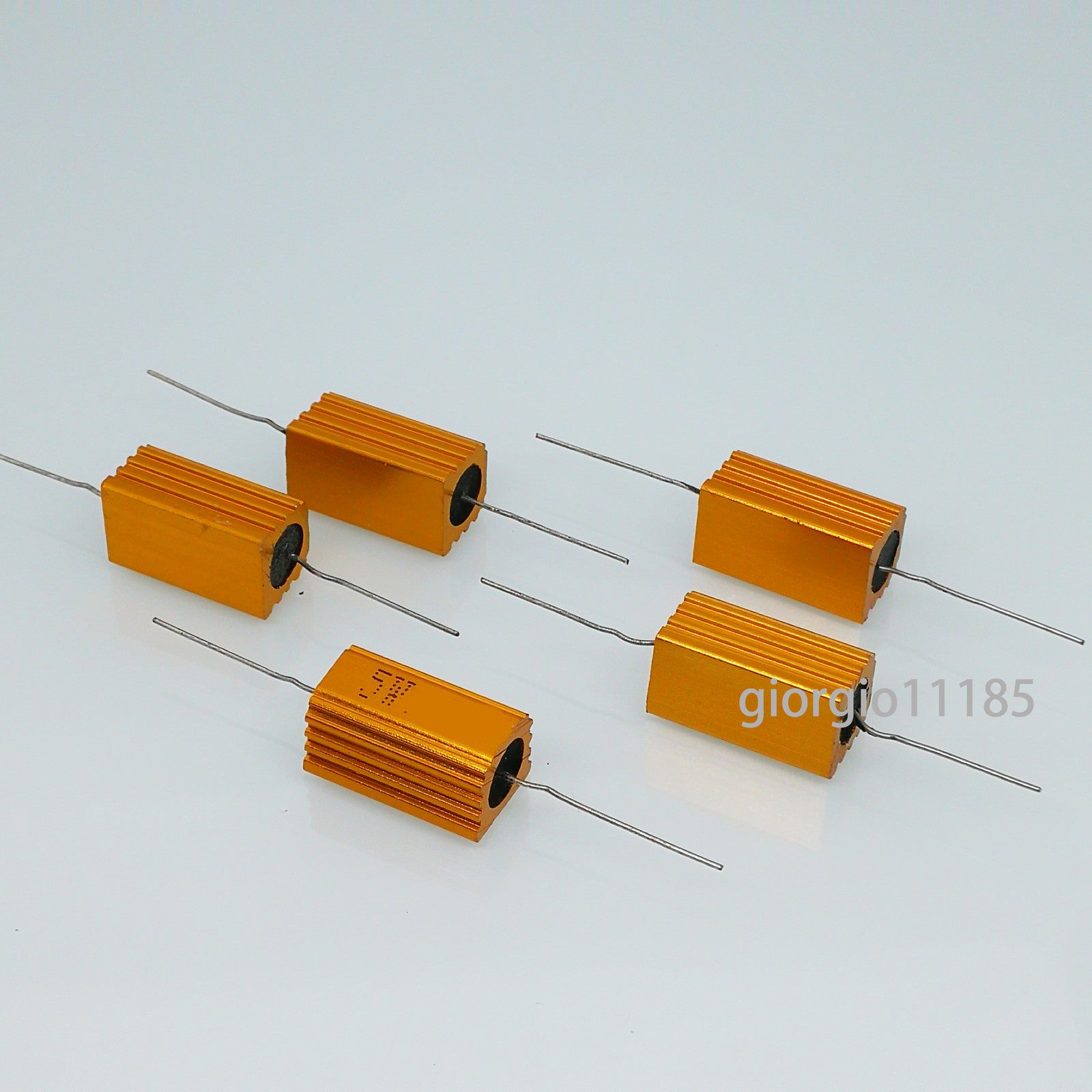 US Stock 5pcs 1 ohm 1R 5W Watt Aluminum Housed Metal Case Wirewound Resistors