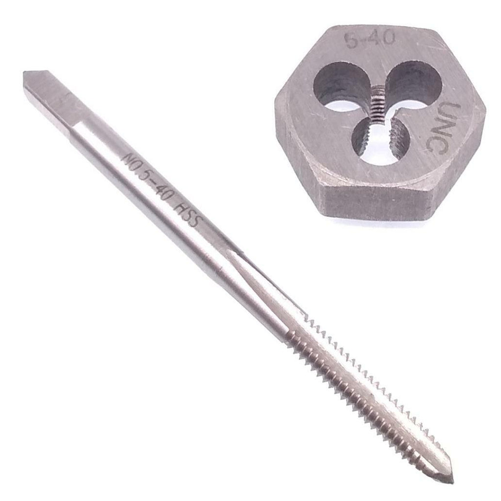 US Stock HSS 5-40 Tap & 5-40 Hexagon Die Thread Right Hand Set