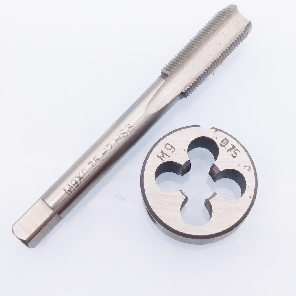 US Stock HSS M9 x 0.75mm Tap & M9 x 0.75mm Die Metric Thread Right Hand