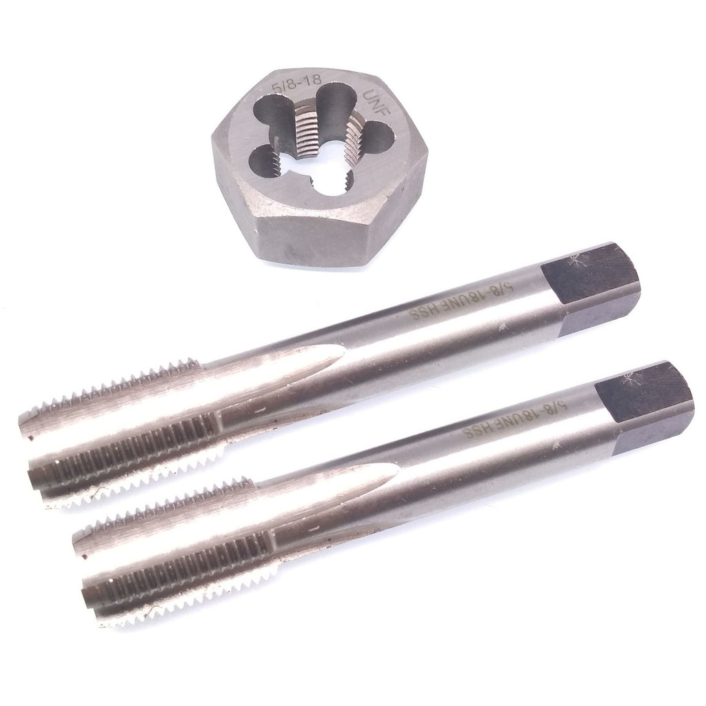HSS 5/8-18 Taper & Plug Tap & 5/8-18 Hexagon Die Thread Right Hand Set
