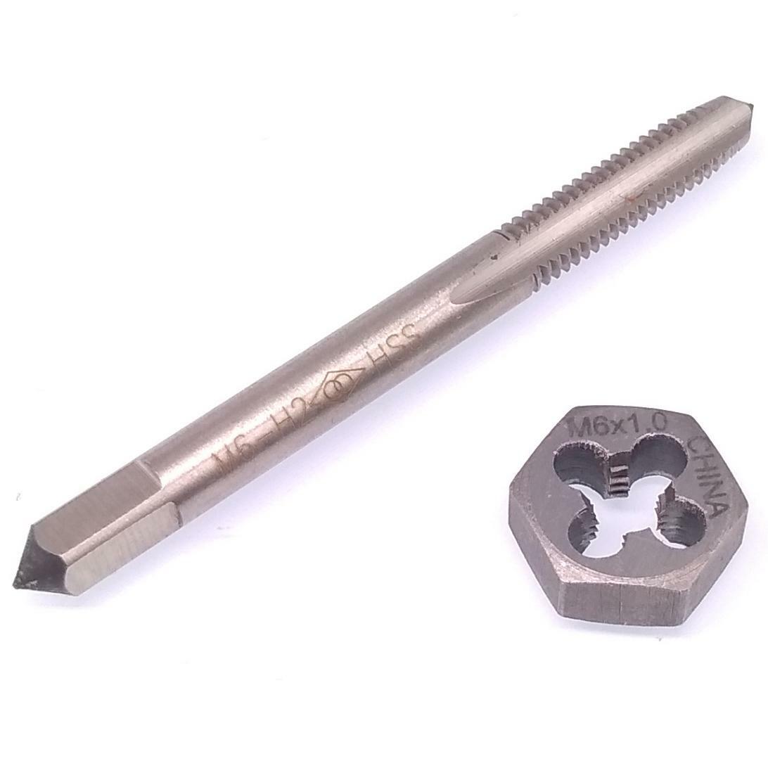 US Stock HSS M6 x 1mm Tap & M6 x 1mm Hexagon Die Metric Thread Right Hand Set