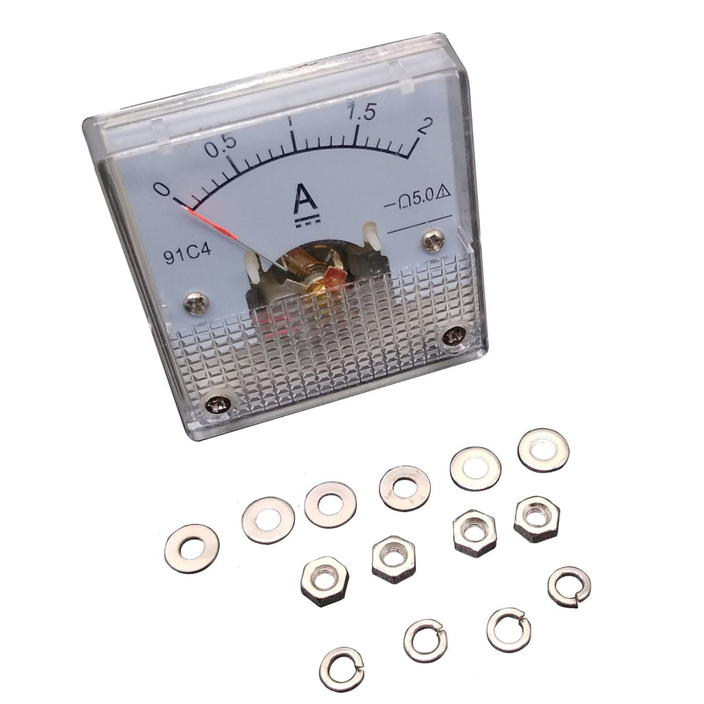 US Stock DC 0 ~ 2A Analog AMP Current Pointer Needle Panel Meter Ammeter 91C4
