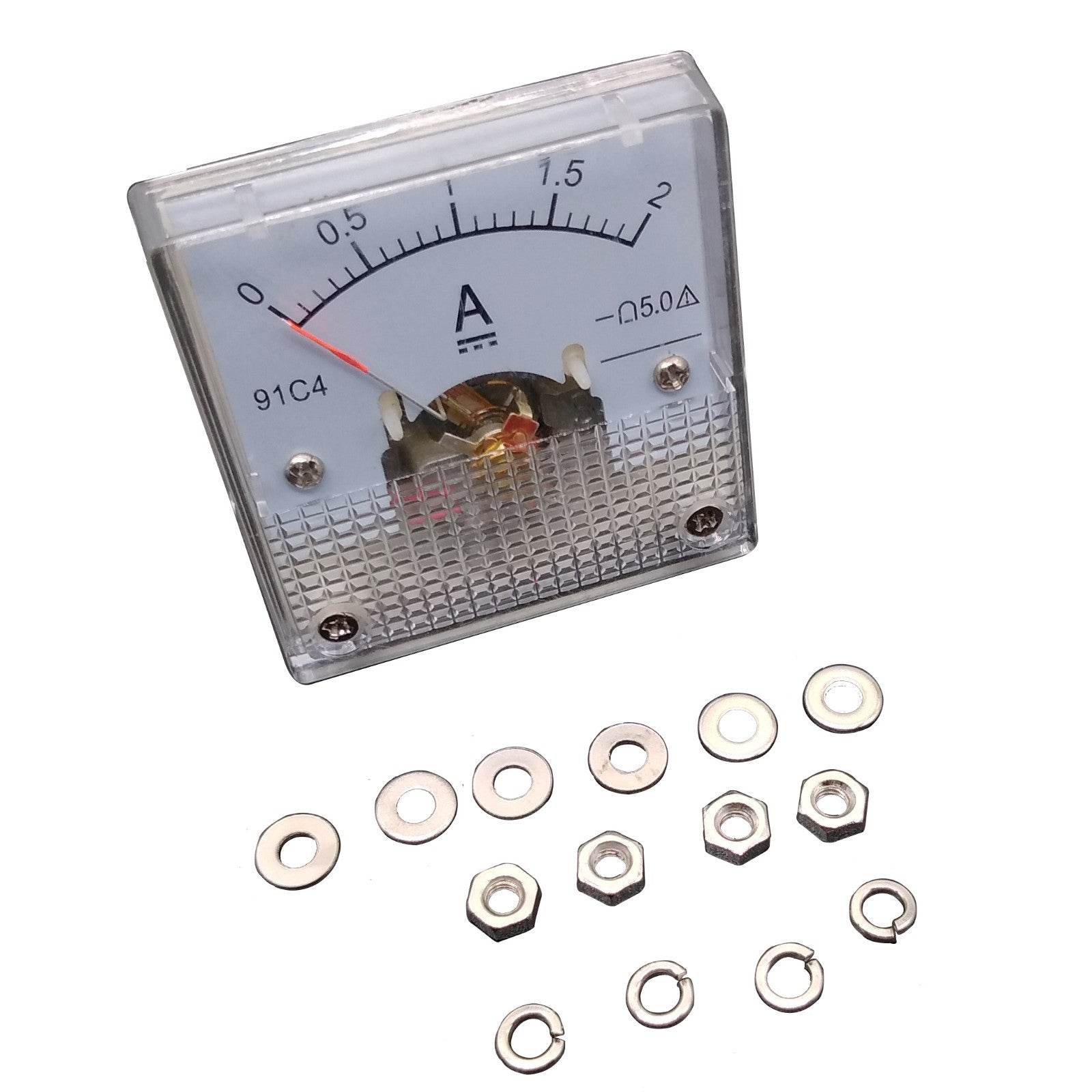 US Stock DC 0 ~ 2A Analog AMP Current Pointer Needle Panel Meter Ammeter 91C4