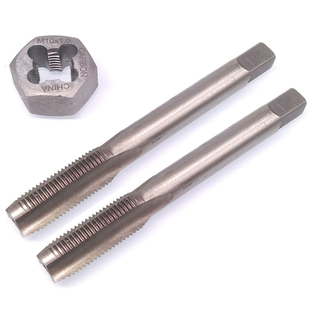 HSS M10x1mm Taper & Plug Tap & M10x1mm Hexagon Die Metric Thread Right Hand Set