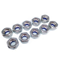 US Stock 10pcs M10 x 1.5mm Nylon Insert Hex Lock Nut DIN985 A2 Stainless Steel