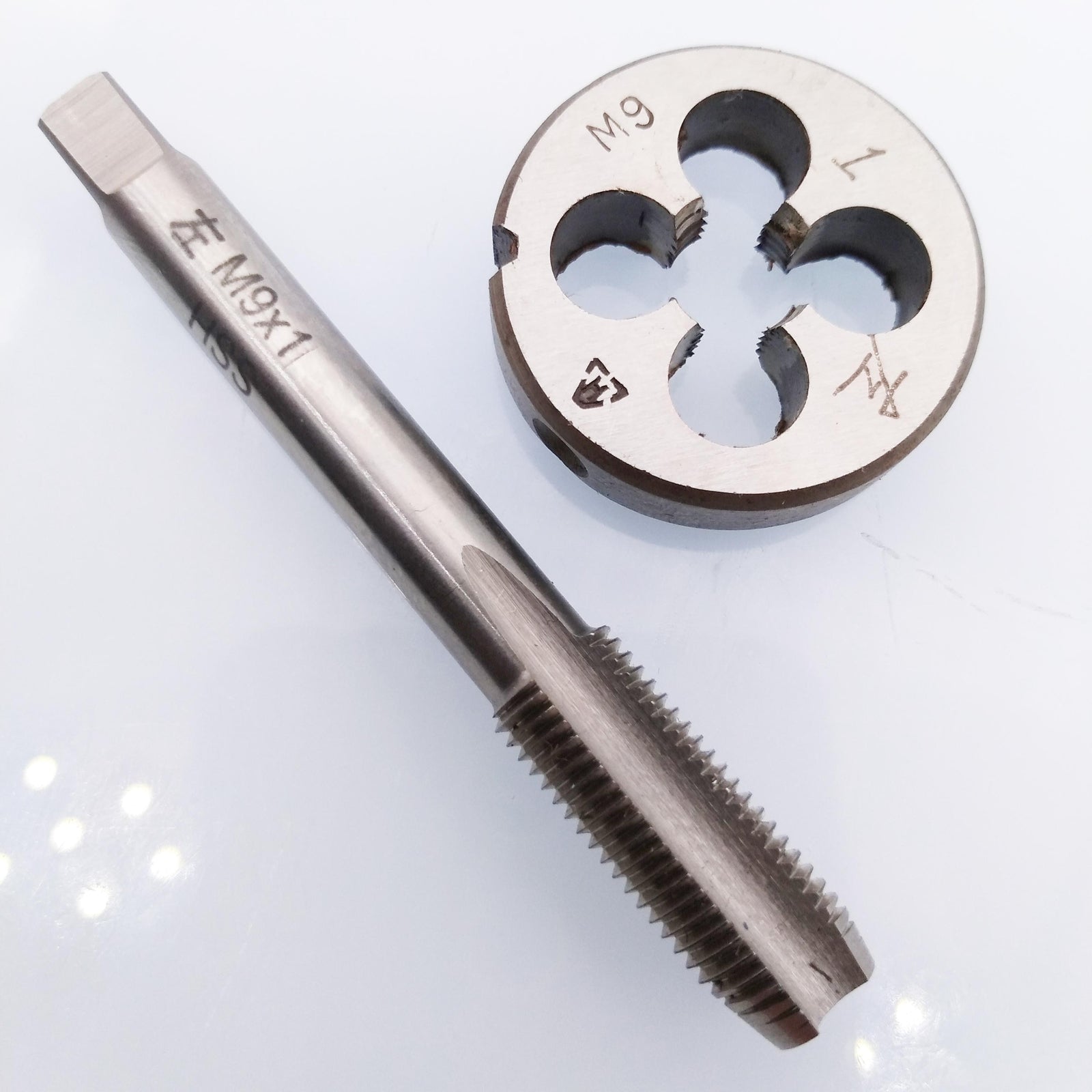 US Stock HSS M9 x 1mm Tap & M9 x 1.0mm Die Metric Thread Left Hand