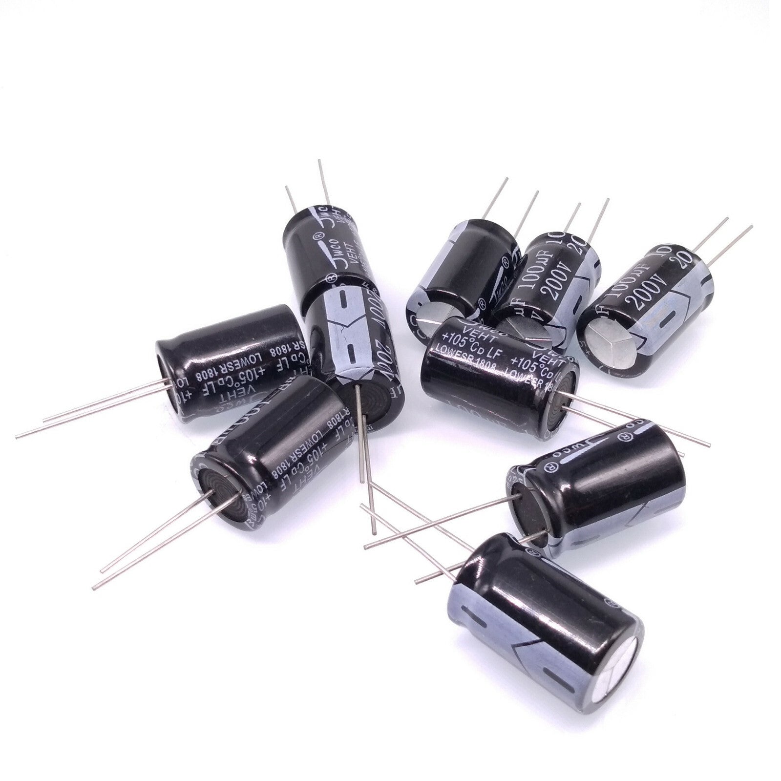 US Stock 10pcs Electrolytic Capacitors 100uF 100mfd 200V +105℃ Radial 16 x 26mm