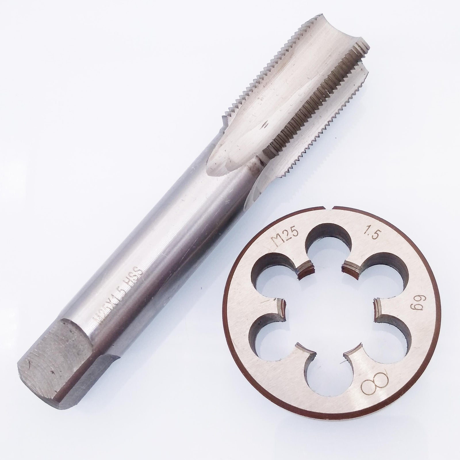 HSS M25 x 1.5mm Tap & M25 x 1.5mm Die Metric Thread Right Hand