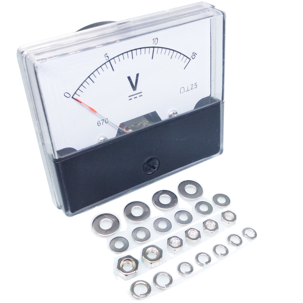 Analog Panel Volt Voltage Meter Voltmeter Gauge DH-670 0-15V DC