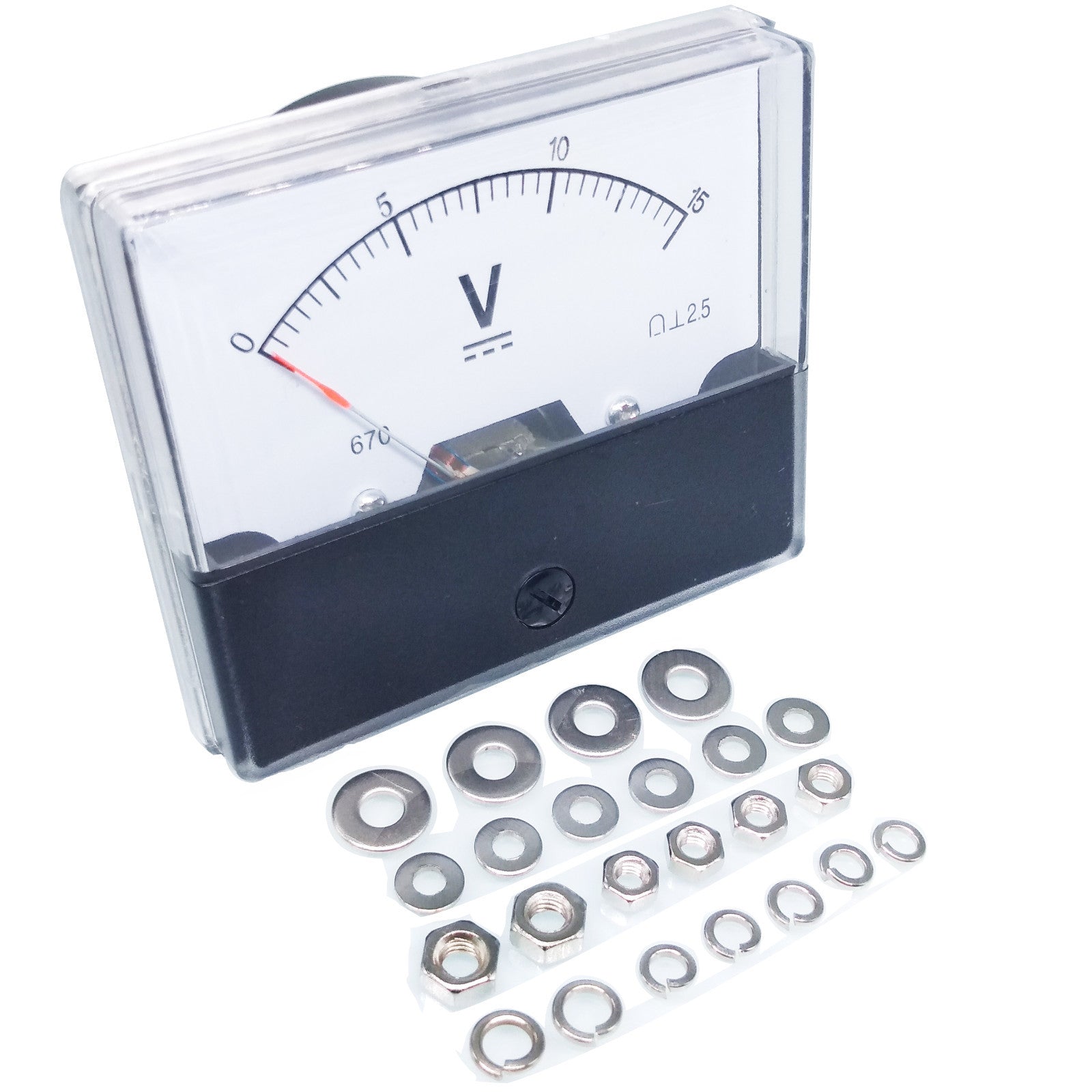 Analog Panel Volt Voltage Meter Voltmeter Gauge DH-670 0-15V DC