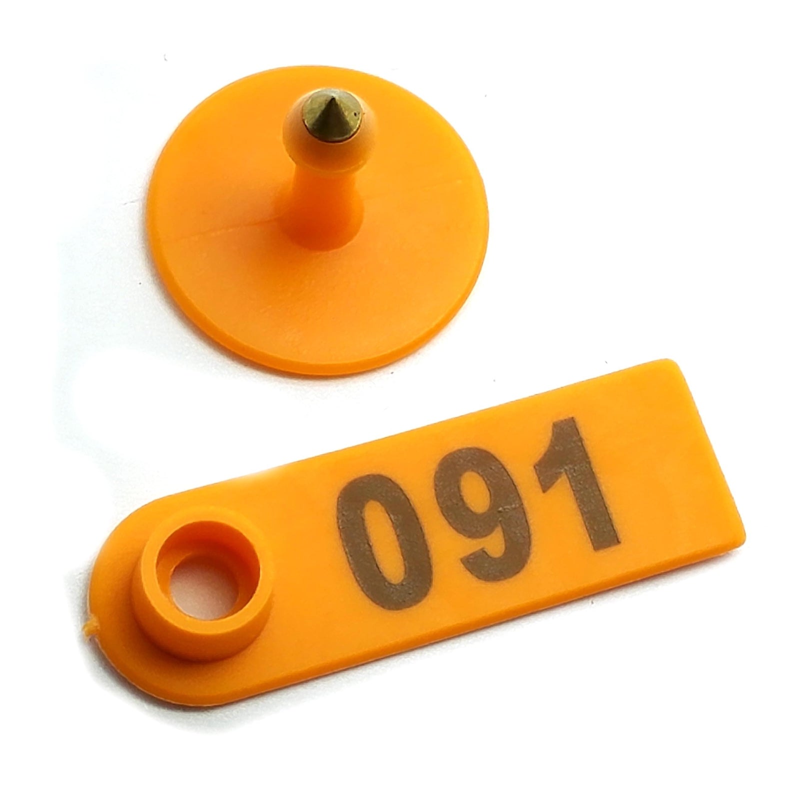 US Stock 100x Orange 001-100 Number Plastic Livestock Ear Tag For Goat Sheep