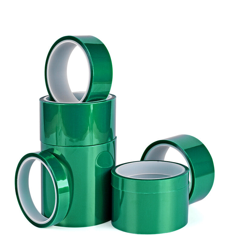 5 Roll Heat Resistant PET Green Tape High Temperature 33m(100ft)/Roll Width 50mm