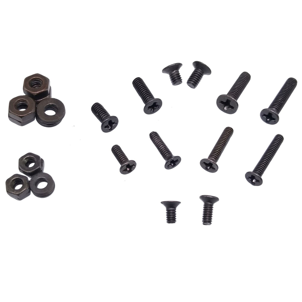 600pcs M2 M2.5 Flat Head Black Screws with Nuts Washers Assortment Kit