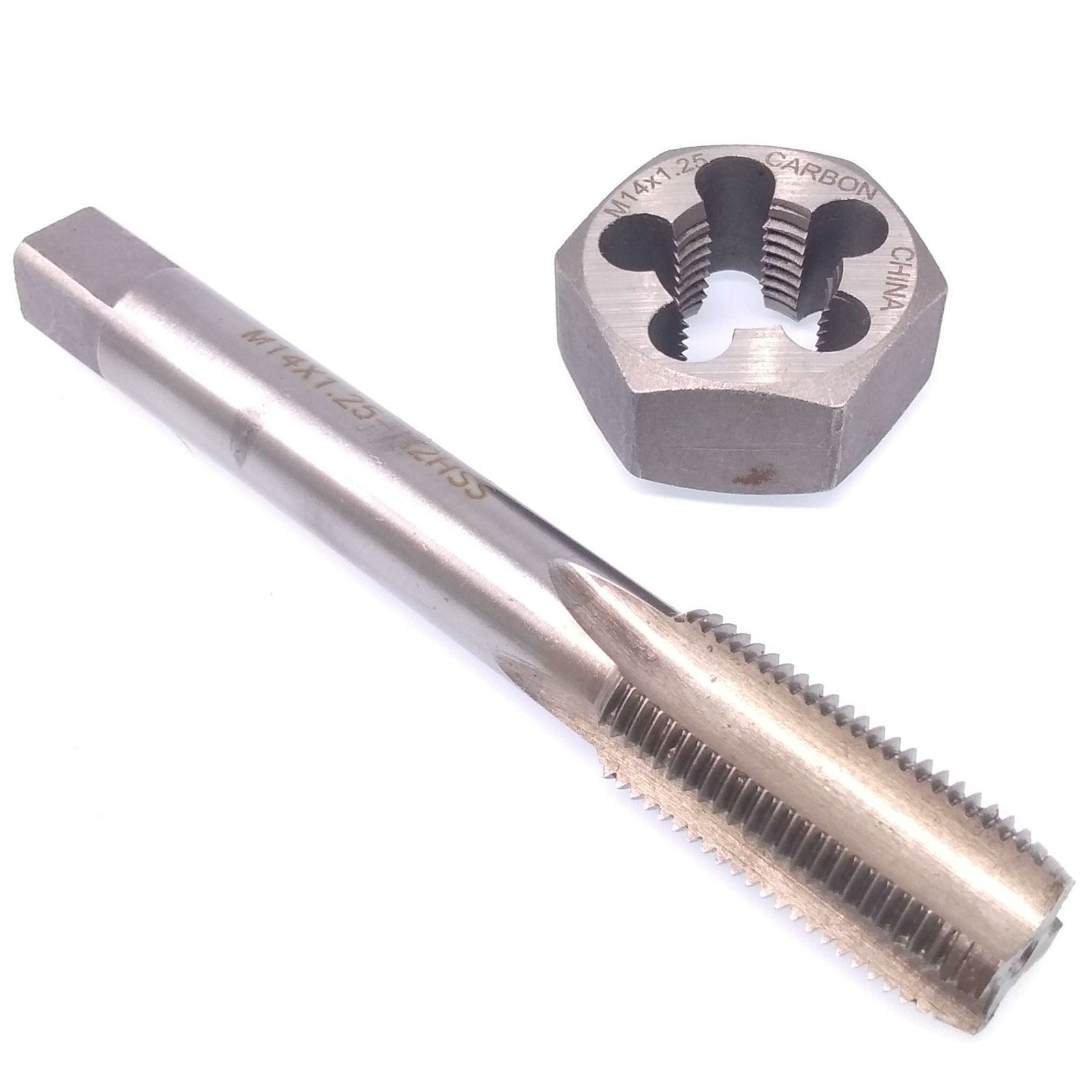 HSS M14 x 1.25mm Tap & M14 x 1.25mm Hexagon Die Metric Thread Right Hand Set