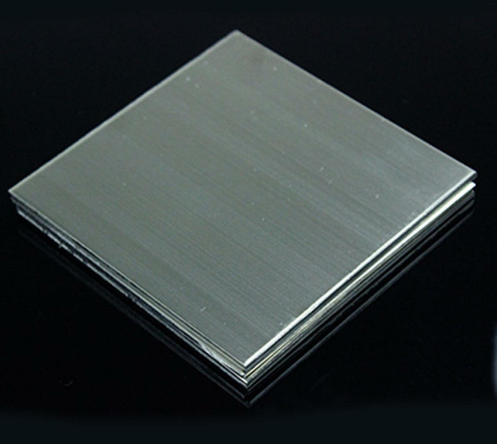 2pcs 0.35mm ±10% x 5" x 5" 304 Stainless Steel Fine Polished Plate Sheet