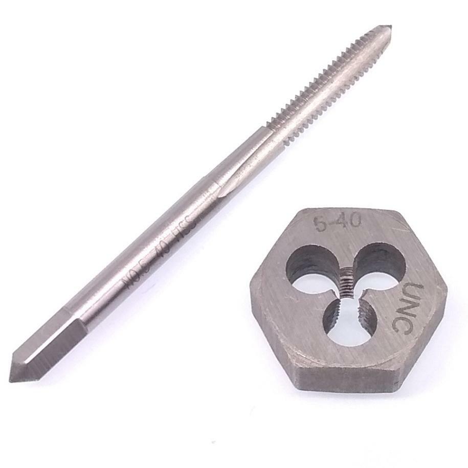 US Stock HSS 5-40 Tap & 5-40 Hexagon Die Thread Right Hand Set
