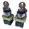 US Stock 2pcs XB2-BG33 Maintained Key 2N/O Select Selector Switch 3-Positions